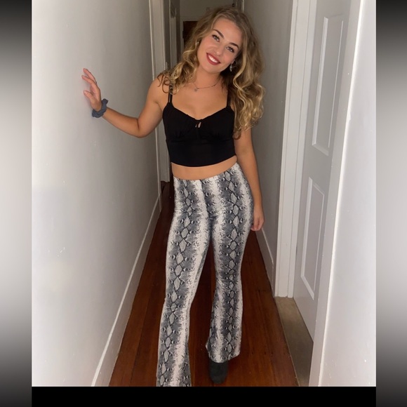 Bobbles and lace soft snake skin bell bottoms - Picture 3 of 3